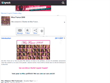 Tablet Screenshot of electionmissfrance2008.skyrock.com