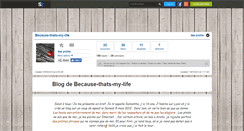 Desktop Screenshot of because-thats-my-life.skyrock.com
