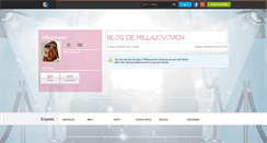 Desktop Screenshot of millajovovich.skyrock.com