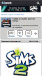 Mobile Screenshot of codes-astuces-sims2.skyrock.com
