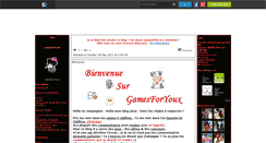 Desktop Screenshot of gamesforyoux.skyrock.com