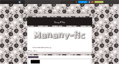 Desktop Screenshot of manany-fic.skyrock.com