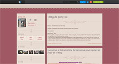 Desktop Screenshot of pony-lili.skyrock.com
