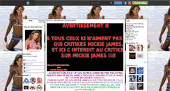 Desktop Screenshot of mickie-james-bis.skyrock.com