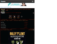 Tablet Screenshot of billytalent-official.skyrock.com