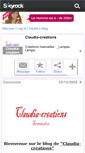 Mobile Screenshot of claudia-creation.skyrock.com