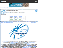 Tablet Screenshot of cyclisme2012uci.skyrock.com